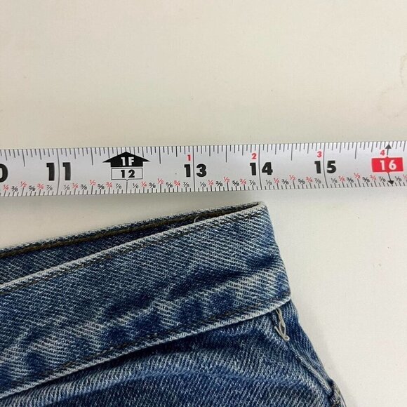 vintage 90s denim high waisted shorts - Picture 4 of 8